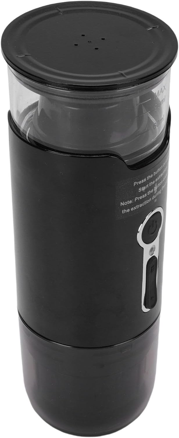 JTLB Small Portable Capsule Coffee Machine for Car One Click Automatic Efficient Heating System with DC12V Power Cable for &amp DG Capsules Coffee Powder