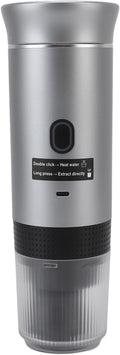 Portable Electric Coffee Maker – 120ml Stainless Steel Travel Coffee Machine with Automatic Heating for Camping Hiking Home and Office Use