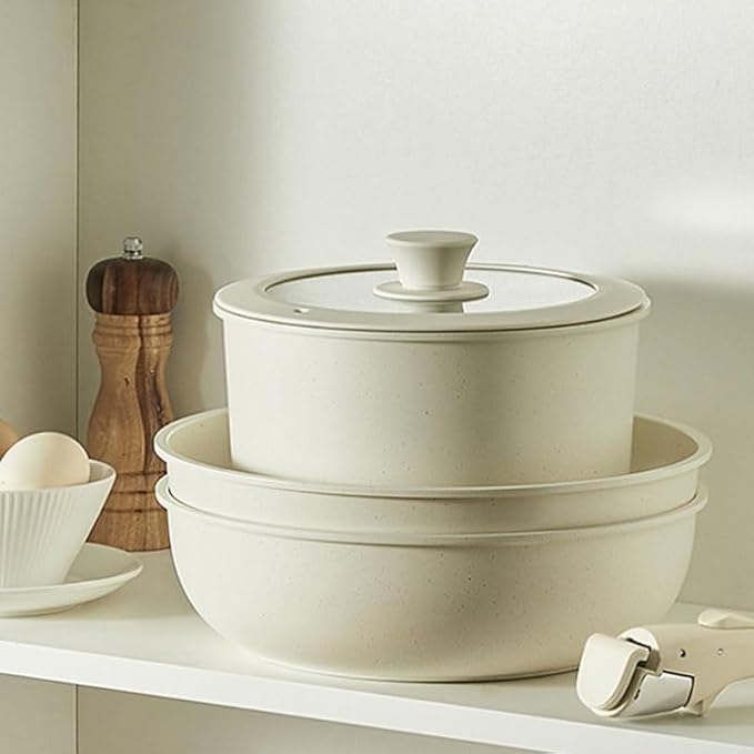 Easy to clean Complete Kitchen Set with Medical Stone Non stick Frying Pans Cookware Kitchen