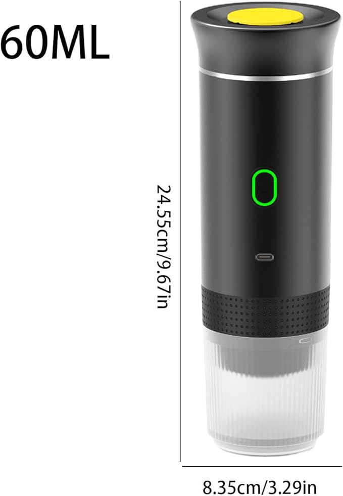 Portable Coffee MachineCar Coffee Maker - Professional Brew Device Small Rechargeable Extraction Tool for Camping Hiking