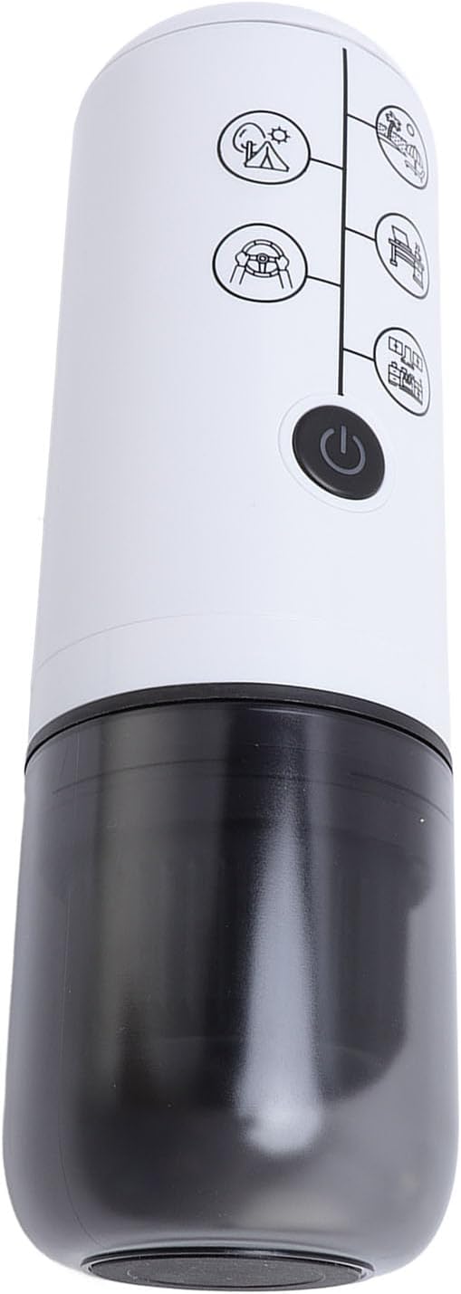 17Bar Pressure Portable Coffee Maker Lightweight Design Convenient Use for Travel Camping ABS SUS Material (White)