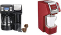 Hamilton Beach FlexBrew Trio and Single Serve Coffee Makers Bundle Black and Red 49902 &amp 49945