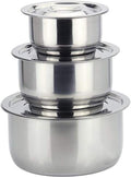 Stainless Steel Pot Cookware Sets 3pcs / Sets Conditioning Pot Colorful Cooking Basin Set Home Wash Basin Kitchen Bar Supplies (Size : B)