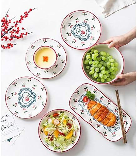 Ceramics Dinner Set Kitchen and Dining Service Luxurious Dinnerware Full Service Set Plates Dishes Bowls Plates and Bowls Set for Picnic RV Use Creativity Villa Table Decor