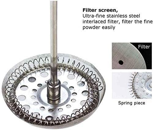 French Press Coffee Maker With Stainless Steel Filter Large Comfortable Handle &amp Glass Protecting Durable