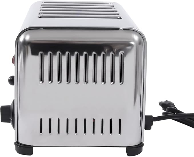 Toaster 4/6 Slice 110V Commercial Toaster Bread Baking Machine with 1-5 Min Timing Function Perfect for Toast Sandwiches Meatloaf