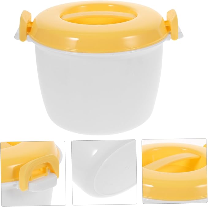 Microwave Rice Cooker for Home Use Simple Food Container for Cooking Rice Vegetables Noodles Large Capacity Design for Students and Busy Professionals