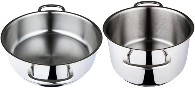 Serenk Pots and Pans Set Stainless Steel Non Stick 7 Pieces Non Toxic Cokware Induction Cookware w/Pots &amp Pans &amp Saucepans Cooking Sets Pots and Pans (Pot Set 4 Pc)