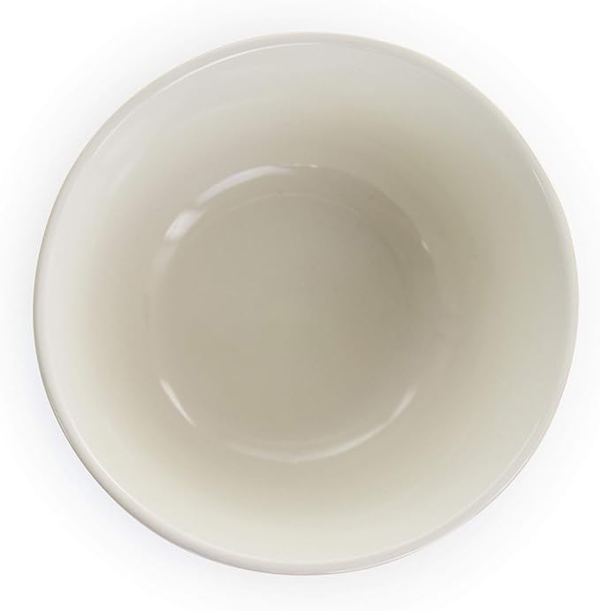 6-Piece Stoneware Dinnerware Set – Textured Plates Bowls &amp Mugs with Elegant High-Gloss Finish (White)