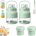 Portable Blender 27 Oz Electric Citrus Juicer with Straw and Two Lids Multifunctional Large-Capacity Wireless Blenders for Smoothies Shakes Food Prep &amp Frozen Blending (green2pcs)