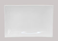 Bone China Square Shape Elegance White Rectangular Platter 12 x 7 Set of 2 Pieces