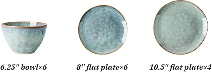 Dinnerware Set Plates and Bowls Sets 16 Pieces Porcelain Dinnerware Combination Set | Bright Glazed Steak Plates And Cereals Bowls Sets For Wedding