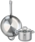 ELO 9698750 Set of 2 Cookware Set 1 Frying Pan 32 cm and 1 Saucepan 20 cm Elo Profi Citrine Stainless Steel Induction