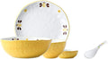 Beautiful Cute Hand-Painted Bees Dinnerware Sets Durable Ceramic Dinner Plate Sets Creative Dishes Set Plates Bowls and Snack