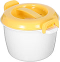 Unomor Microwave Rice Cooker 7.1 Inch Portable Plastic Rice Container with Lid for Steaming Pasta Veggies and More Ideal for Home Office Travel