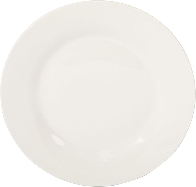 16 Piece Fine Ceramic Dinnerware Set White Geometric Casual Round Dishwasher Safe