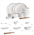 Elegant Dinnerware Set Dinner Plates Bowls Set Reactive Glaze Dinnerware Set Plates Dishes Bowls Gift Idea For Any OccasionB