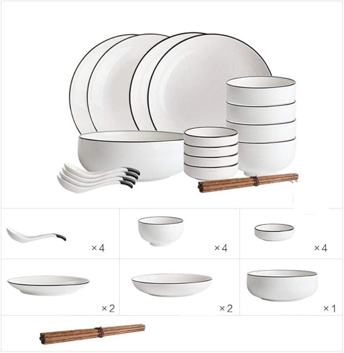 Elegant Dinnerware Set Dinner Plates Bowls Set Reactive Glaze Dinnerware Set Plates Dishes Bowls Gift Idea For Any OccasionB