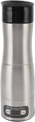 Car Coffee Machine 150ml Stainless Steel Portable Coffee Maker Dual Voltage Travel Coffee Brewer Fast Heating for Drivers Commuting Road Trips