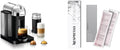 Nespresso Vertuo Coffee and Espresso Maker by Breville Chrome with Aeroccino Milk Frother Descaling Kit