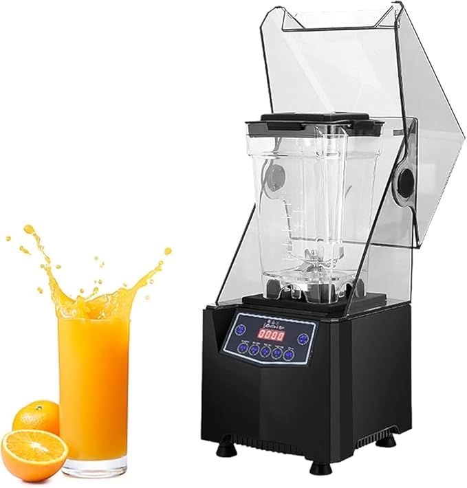 Commercial Blender Smoothie Maker2L Electric Stand Mixer Blade Ice Crusher with Sound Enclosure5 PresetsSilent Broken Wall Cooking Machinefor Smoothie Fruits