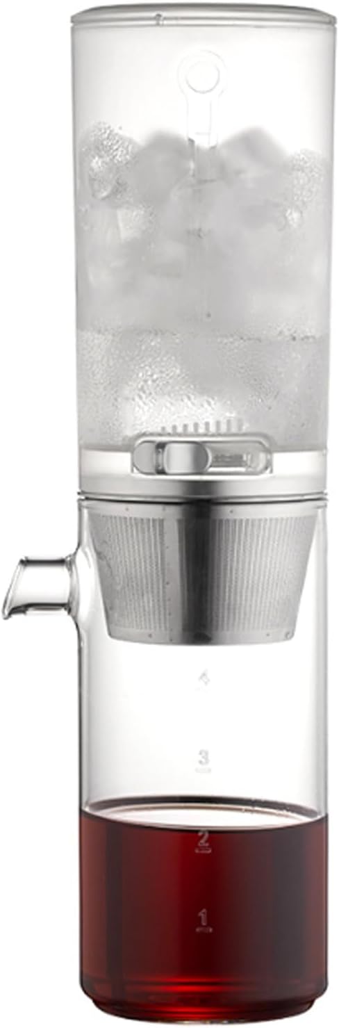 Portable Ice Drip Coffee Maker Adjustable Brew Speed High Borosilicate Glass Cold Brew Coffee Brewer Maker Easy Cleanup for Delicious Coffee Experience
