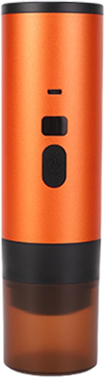 Portable Coffee Machine 7800mAh Battery Coffee Brewer Automatic Maker with Digital Display Ideal for Outdoor Travel Camping Home &amp Office (Orange)