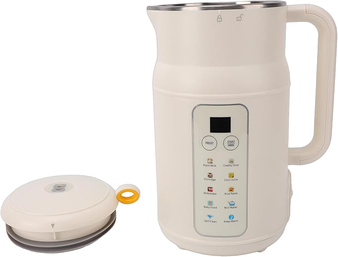 Haofy Nut Milk Maker 800ml Automatic Soy Beverage Blender Quiet Water Proof with Smart Timer for Homemade Plant Based Drinks (US Plug 110V)