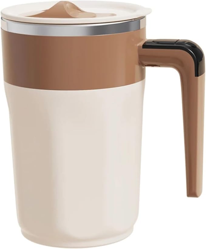 Self Stirring Coffee Mug Automatic Stirring 400ml Smart Mixing Cup Mini Electric Coffee Self Mixing Mug Lazy Milkshake Rotating BlenderElectric Stirring Cup(Brown)