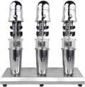 DNYSYSJ Electric Milk Shaking Machine Maker Commercial Stainless Steel Triple Heads Drink Mixer with 6 cups (3 stainless steel cup+ 3 PC cup)110v 18000RMP