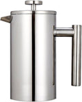 French Press Coffee MakerDouble Wall Stainless Steel Insulated Coffee BrewerCoffee PotManual Espresso Coffee Machine (27 oz)