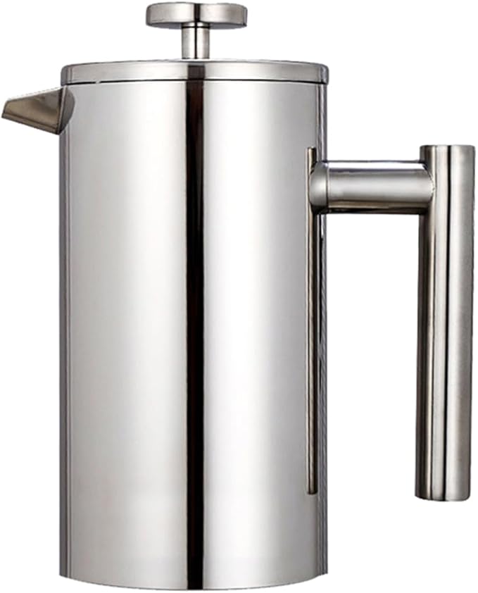 French Press Coffee MakerDouble Wall Stainless Steel Insulated Coffee BrewerCoffee PotManual Espresso Coffee Machine (27 oz)