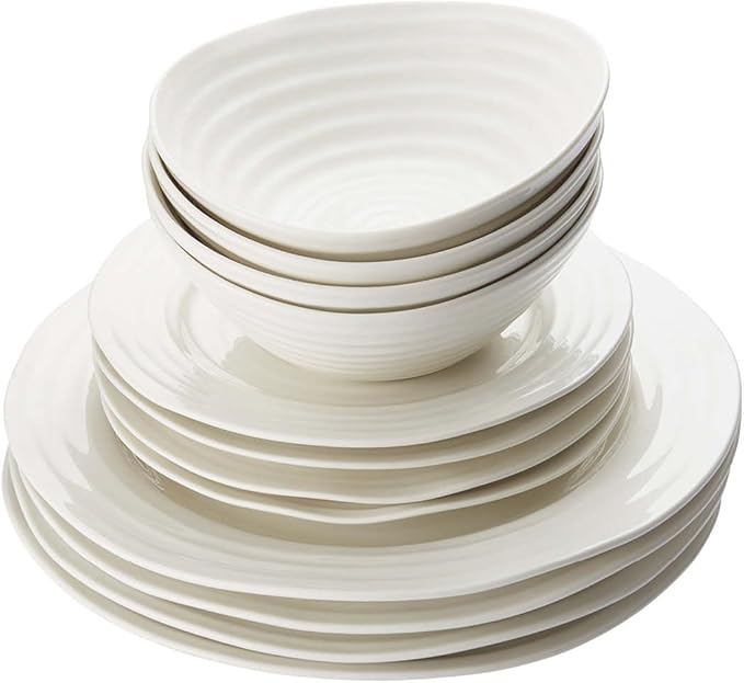 Sophie Conran for Portmeirion Dinner Set Porcelain White 27.9 x 27.9 x 2.5 cm