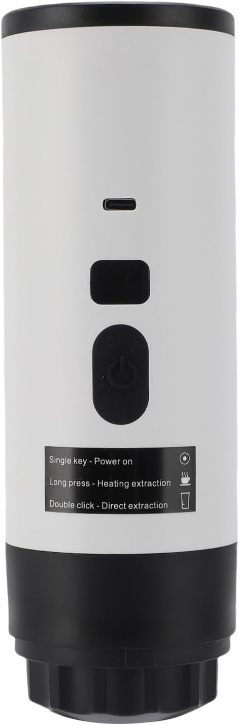 CHICIRIS Portable Capsule Coffee Maker 72W Automatic Cordless Small Electric Coffee Machine with USB Charging for Home Outdoor Travel Car Use