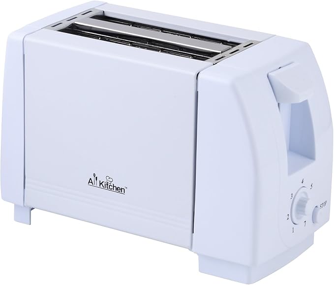 J&ampV TEXTILES Cool Touch Toaster with 6 Temperature Settings &amp Extra Wide 1.25 Slots for Bagels Waffles Specialty Breads Puff Pastry Snacks ETL Certified 2 Slices (White)
