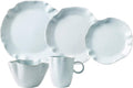 Dinner SetCeramics Dinner Sets 24 Pieces Porcelain Dinnerware Combination SetIrregular Ruffle Cereals Bowls and Steak Plates Sets