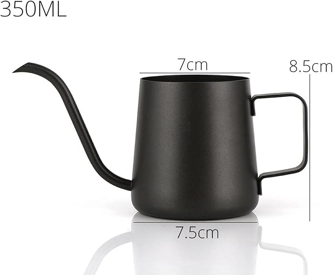 Coffeemaker Pots 350ml Stainless Steel Gooseneck Pour Over Drip Coffee Maker Tea Coffee Cup Pot(Burgundy)