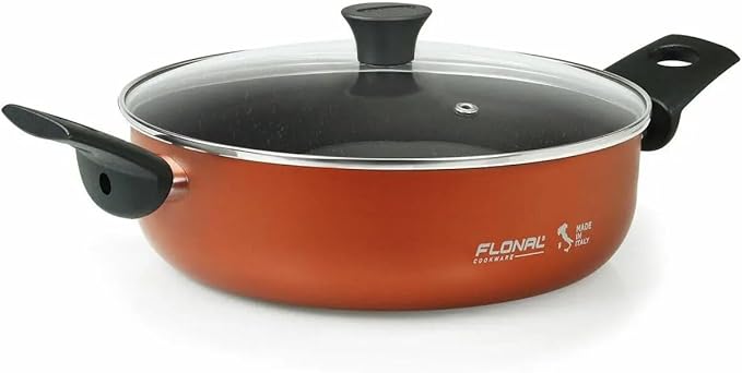 Flonal Pepita Red Bronze 8-Piece Forged Aluminum Non-Stick Cookware Set