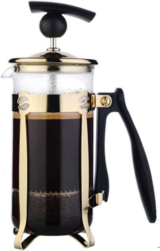 French Press Coffee MakerCoffee Press with Stainless Steel Bracket Easy To Clean Durable Heat Resistant Glass 12oz/350ml