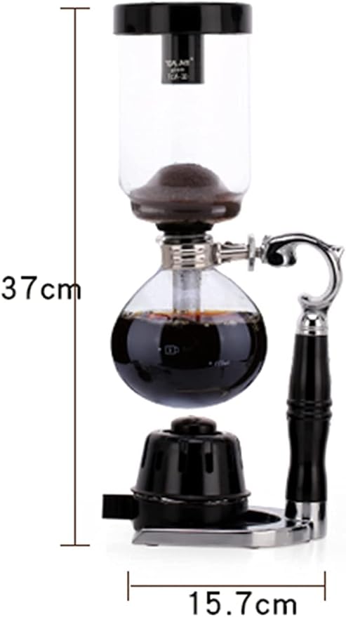 Syphon Coffee Maker Filter Coffee Machines Home Coffee Machine Glass JugBlack