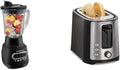 Hamilton Beach 58175 Quiet Blender for Shakes and Smoothies Puree &amp 2 Slice Extra Wide Slot Toaster with Bagel &amp Defrost Settings