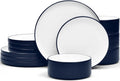 Noritake ColorTex Stone Navy 12-Piece Dinnerware Set Service for 4
