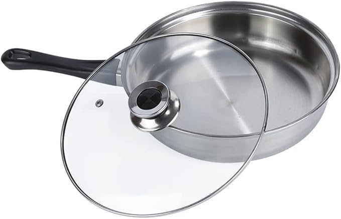 6 Piece Stainless Steel Cooking Pot &amp Pan Sets Cookware Set Kitchen Safe Saucepan Casserole Pan Glass Lid Pans