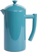 Frieling Double-Walled Stainless Steel French Press Coffee Maker Lagoon Blue 34 fl oz.
