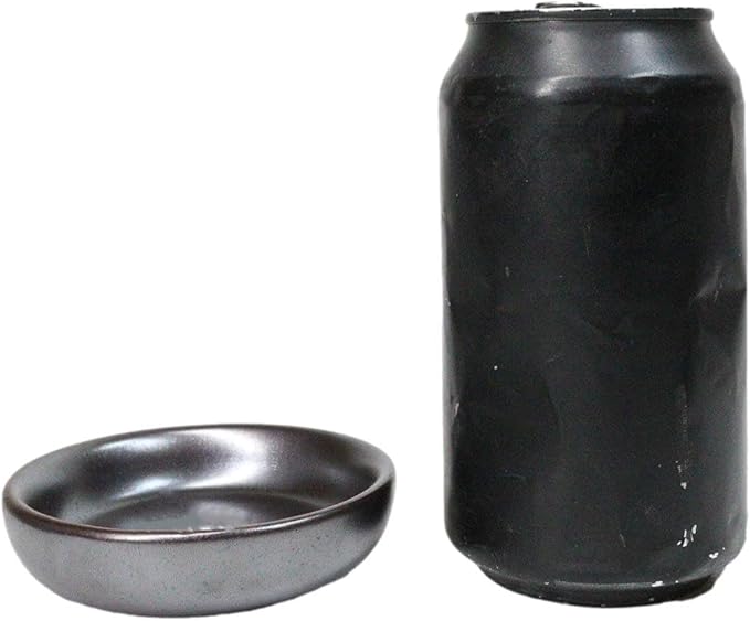 Ebros Gift Iron Black Clay Underglaze Technique Tetsu Kesho Porcelain Collection Dinnerware Serveware Kitchen Set Asian Japanese Restaurant Supply (Pack Of 6 Round Condiment Sauce Dishes 1.5oz)