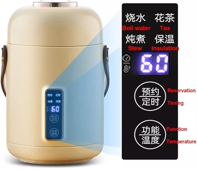 500ml Rice Cooker Travel Kettle Slow Cooker Portable Stew Pot Multi-purpose Pot Cooking Cup 1