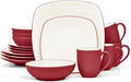 Noritake Colorwave Raspberry 16-Piece Square Dinnerware Set Service For 4