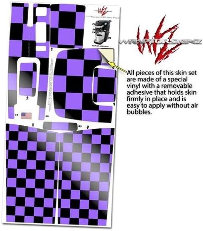 Decal Style Vinyl Skin compatible with Keurig K10 / K15 Mini Plus Coffee Makers Checkers Purple (COFFEE MAKER NOT INCLUDED)