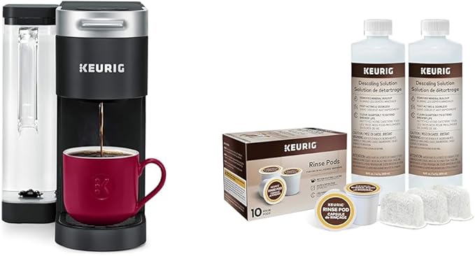 Keurig® K-Supreme Single Serve K-Cup Pod Coffee Maker MultiStream Technology Black &amp Brewer Maintenance Kit Includes Descaling Solution Water Filter Cartridges &amp Rinse Pods