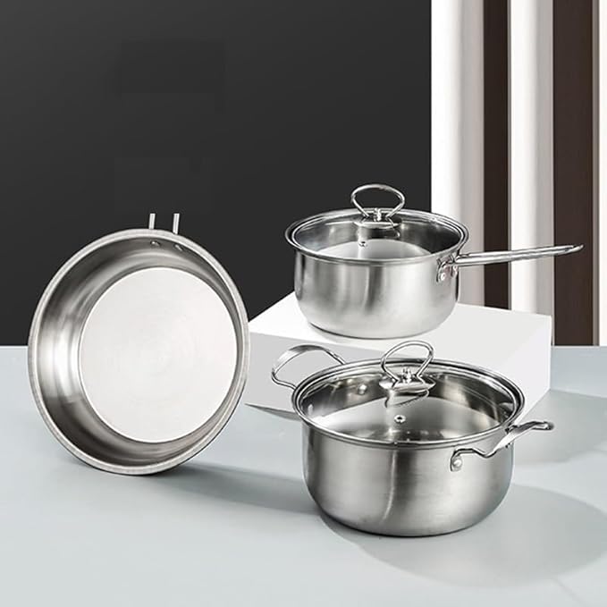 3 Piece Kitchen Pot Set Soup Pot Set Pot Set Kitchen Daily Cooking